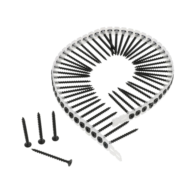 কালো ফসফ্যাট কোলেটেড চেইন বেল্ট ড্রাইওয়াল স্ক্রু মোটা থ্রেড বিগল হেড BP PH2