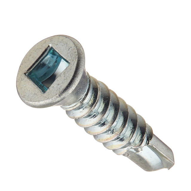 স্ব ড্রিলিং স্ক্রু স্কয়ার ড্রাইভ ট্রিম হেড কম কার্বন ইস্পাত দস্তা ধাতুপট্টাবৃত