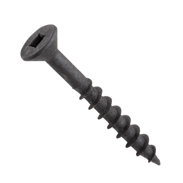 ডিন স্ট্যান্ডার্ড রবার্টসন স্কয়ার ড্রাইভ ব্ল্যাক অক্সাইড প্লেটেড ফ্ল্যাট হেড কাঠের স্ক্রু