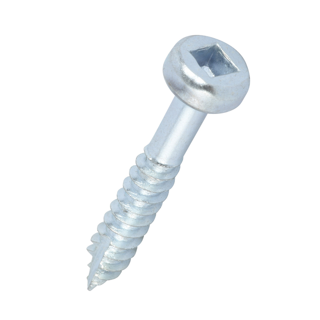 স্কয়ার ড্রাইভ দস্তা ধাতুপট্টাবৃত মোটা থ্রেড প্যান হেড পকেট গর্ত স্ক্রু