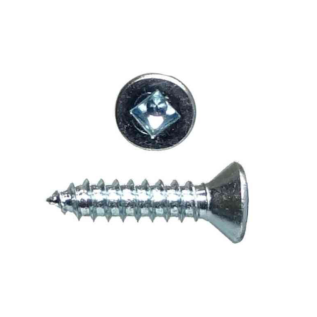 দস্তা ধাতুপট্টাবৃত কাউন্টারসাঙ্ক ফ্ল্যাট হেড স্কয়ার ড্রাইভ চিপবোর্ড স্ক্রু