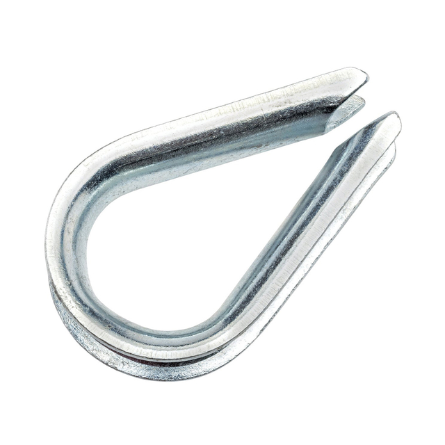 হেভি ডিউটি ​​স্টিল গ্যালভানাইজড তারের দড়ি থিম্বল জিঙ্ক ধাতুপট্টাবৃত Din6899