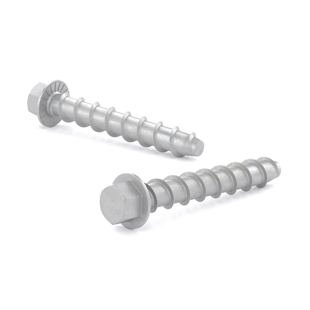 গ্যালভানাইজড কংক্রিট রাজমিস্ত্রি স্ক্রু হেক্স ফ্ল্যাঞ্জ হেড হেভি ডিউটি ​​কংক্রিট স্ক্রু অ্যাঙ্কর