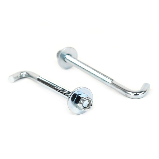 বাদাম সহ দস্তা-ধাতুপট্টাবৃত মোটা থ্রেড জে বোল্ট