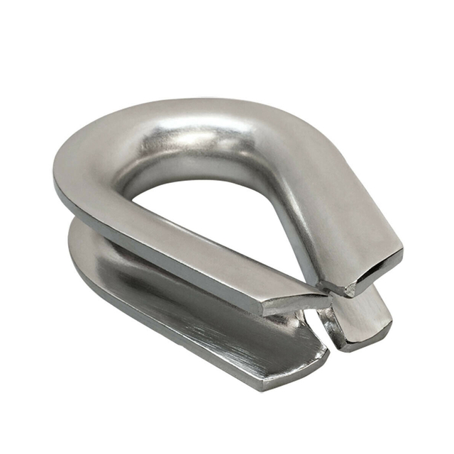 স্টেইনলেস স্টীল 316 তারের দড়ি থিম্বল মেরিন গ্রেড কেবল থিম্বল রিগিং Din6899