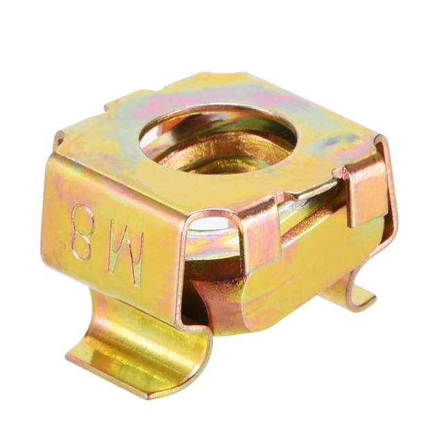 সার্ভার র্যাক ক্যাবিনেটের জন্য কার্বন ইস্পাত হলুদ দস্তা ধাতুপট্টাবৃত খাঁচা বাদাম