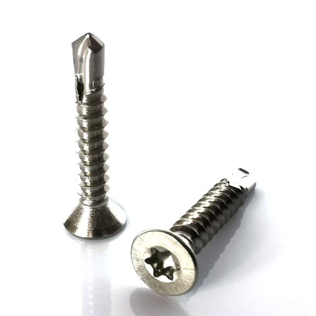 টরক্স স্টার ড্রাইভ ফ্ল্যাট কাউন্টারসাঙ্ক হেড সেল্ফ ড্রিলিং স্ক্রু স্টেইনলেস স্টীল Ss304