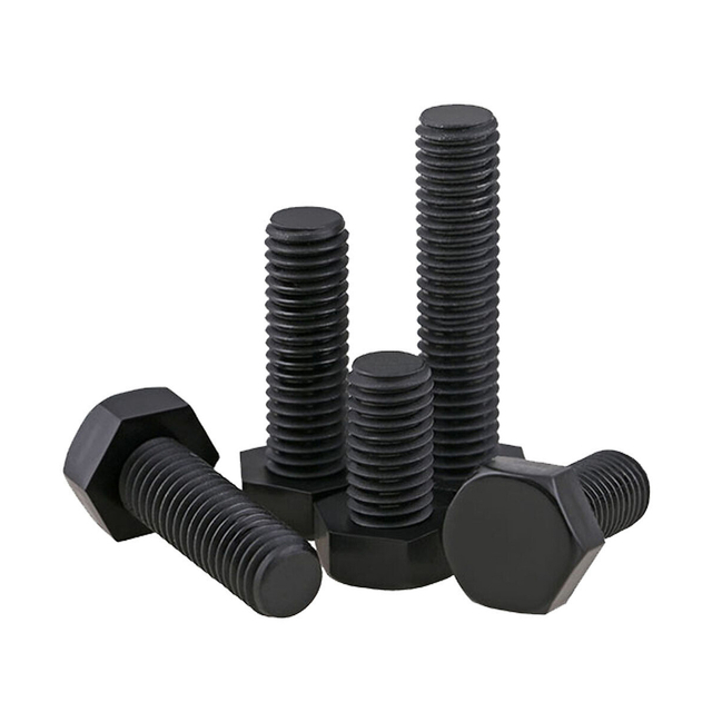 নাইলন হেক্স বোল্ট মেট্রিক থ্রেড প্লাস্টিক হেক্সাগন স্ক্রু কালো