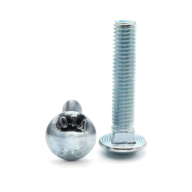 গোলাকার হেড স্কয়ার নেক ক্যারেজ বোল্ট জিঙ্ক প্লেটেড 307A গ্রেড এ স্টিল Din603