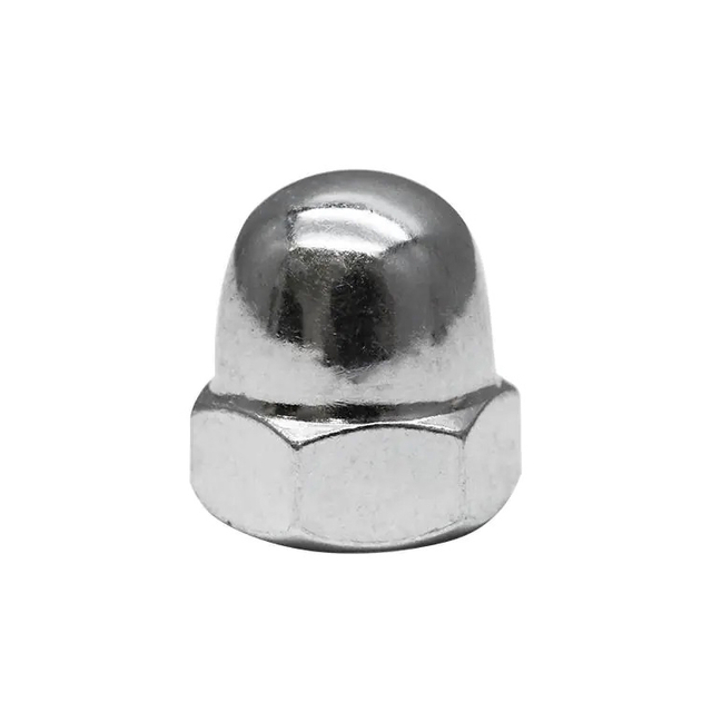 হেক্স অ্যাকর্ন নাট 304 স্টেইনলেস স্টীল হেক্সাগন সেমিসারকেল ক্যাপ কভার বাদাম গম্বুজ বাদাম