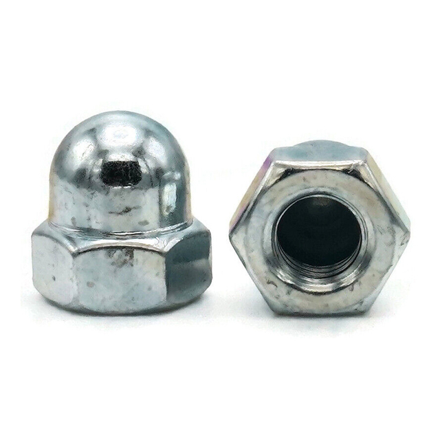 জিঙ্ক ধাতুপট্টাবৃত DIN1587 হেক্সাগন ডুম ক্যাপ বাদাম অ্যাকর্ন বাদাম