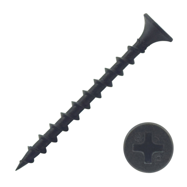 ফিলিপস ব্ল্যাক ফসফেট বিগল হেড মোটা থ্রেড ড্রাইওয়াল স্ক্রু