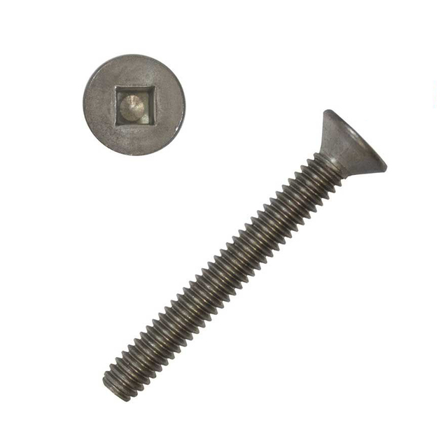 মোটা থ্রেড মেশিন স্ক্রু স্কয়ার ড্রাইভ ফ্ল্যাট হেড স্টেইনলেস স্টীল