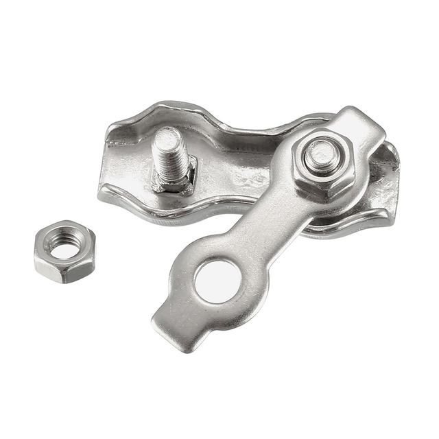 304 স্টেইনলেস স্টীল ডুপ্লেক্স তারের দড়ি ক্লিপ তারের তারের জন্য তারের ক্ল্যাম্প