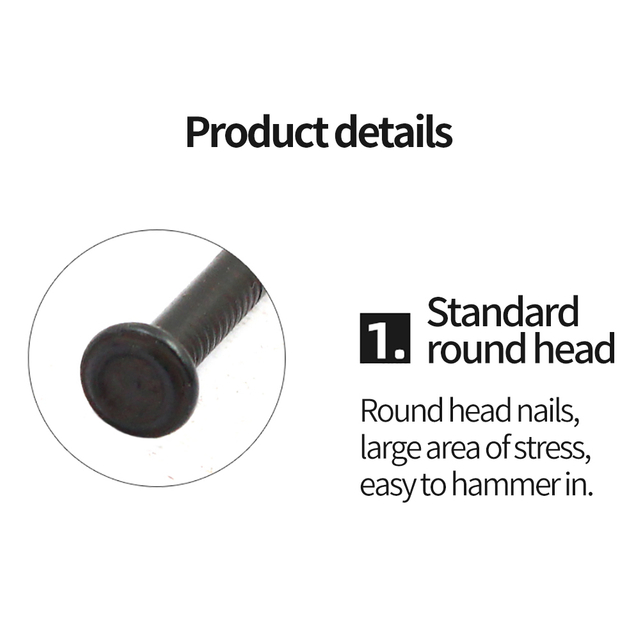 কালো কঠোরতা কংক্রিট ইস্পাত পেরেক সিমেন্ট রাজমিস্ত্রি পেরেক