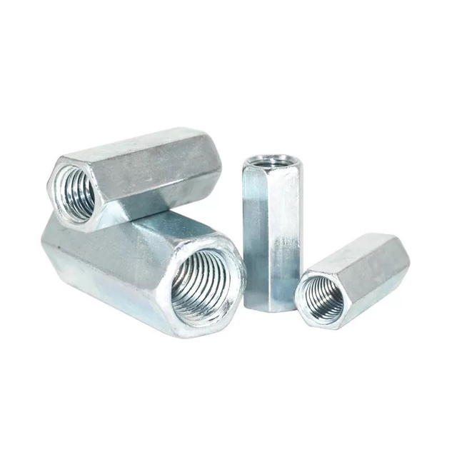 লং রিডুসার বাদাম জিঙ্ক প্লেটেড স্টিল রড এক্সটেনশন হেক্স কাপলিং বাদাম DIN 6334