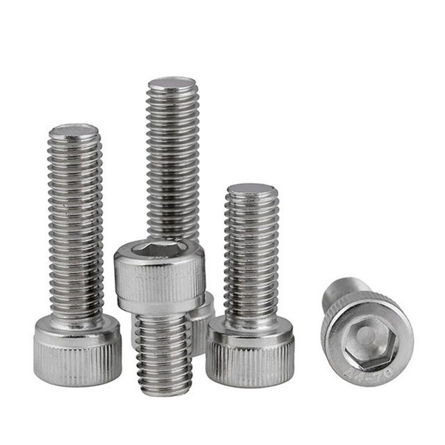 DIN912 স্টেইনলেস স্টীল হেক্স সকেট হেড ক্যাপ স্ক্রু হেক্সাগন অ্যালেন বোল্ট